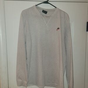 Nike Long Sleeve Shirt White With Speckles